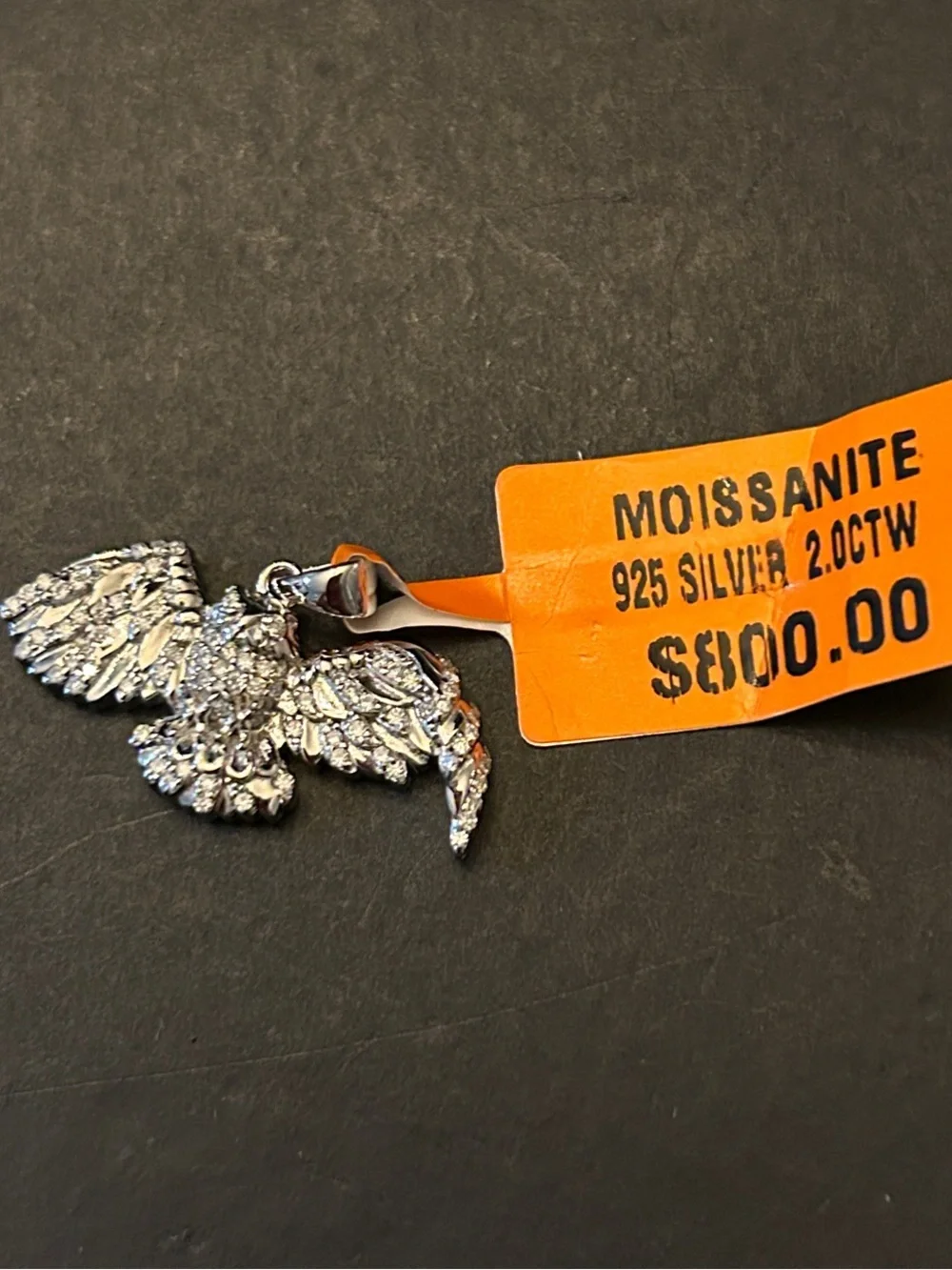 2.00CTW Pave’ Moissanite Owl 🦉 Pendant Necklace set in 925 Sterling Silver